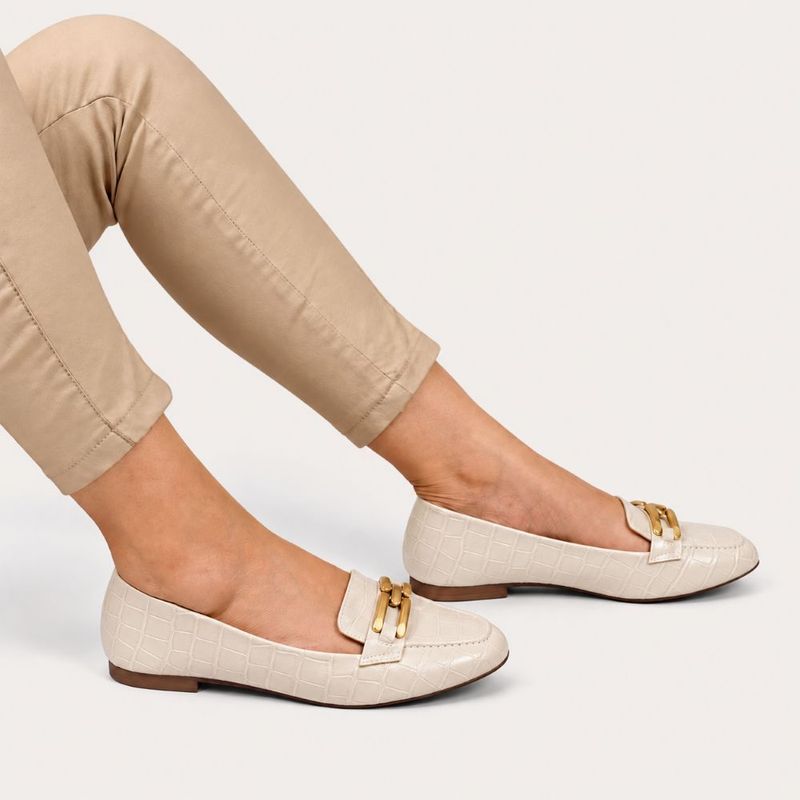 Mocassim Zatta Detalhe de Fivela Sirley Amendoa