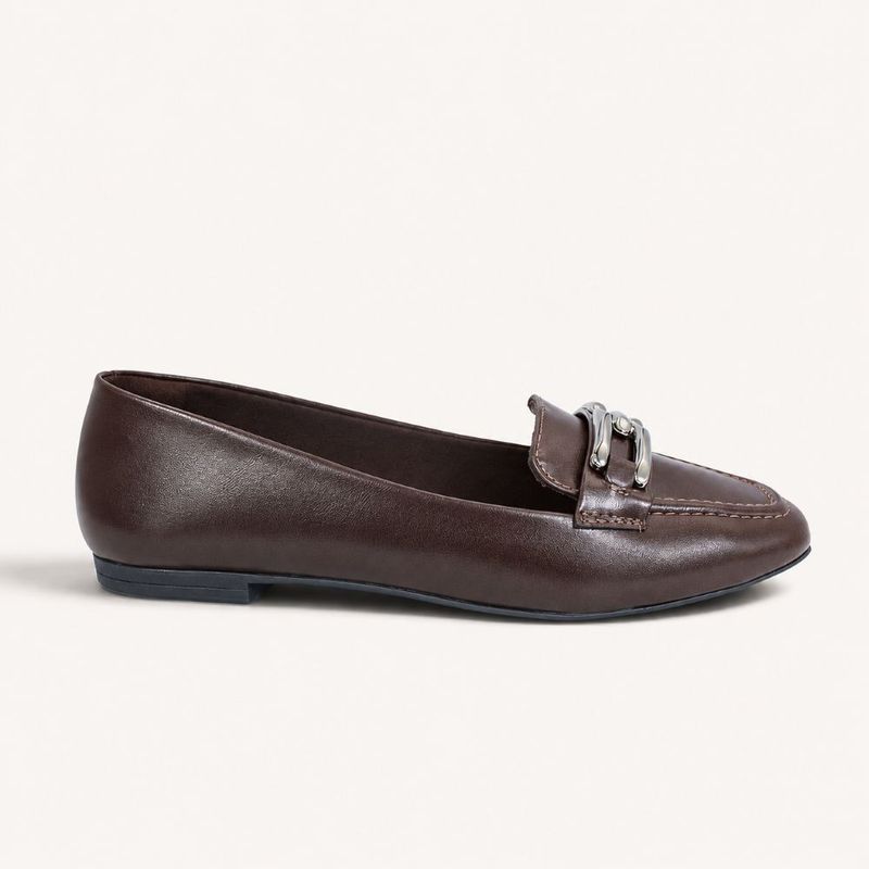 Mocassim Zatta Detalhe de Fivela Sirley Cafe