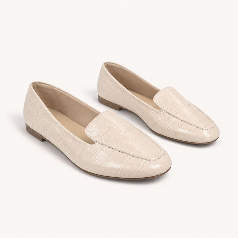 Mocassim Zatta Liso Bico Quadrado Silvana Amendoa