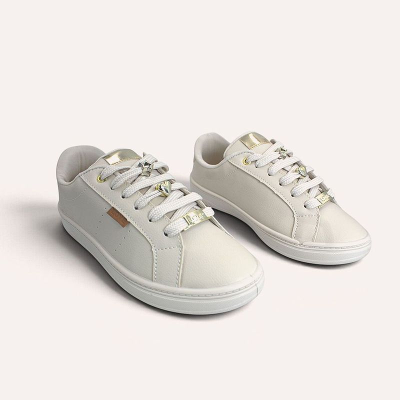 Tênis Zatta Casual Pingente Penélope Off White