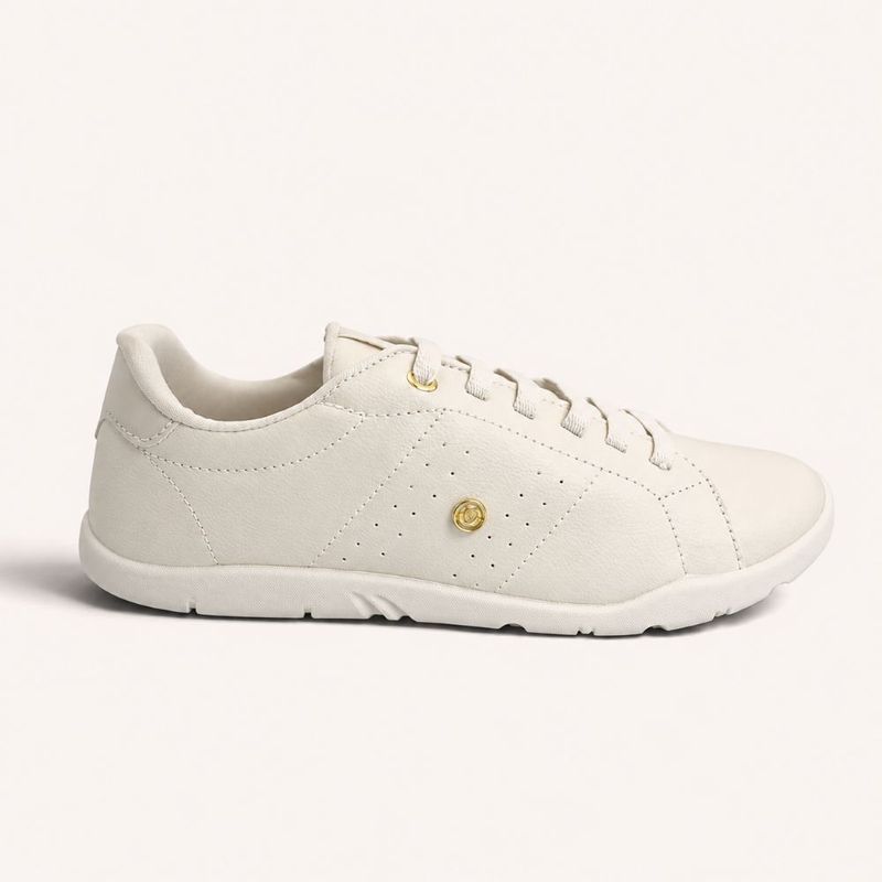 Tênis Zatta Casual  Cadarço de  Elástico Petra Off White