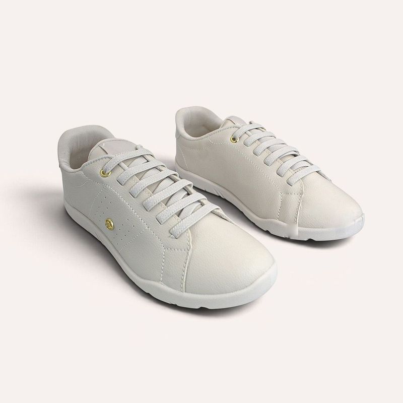 Tênis Zatta Casual  Cadarço de  Elástico Petra Off White