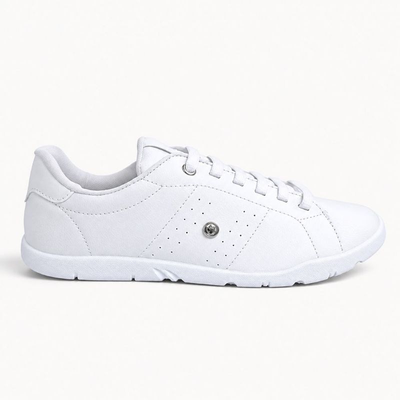 Tênis Zatta Casual  Cadarço de  Elástico Petra Branco