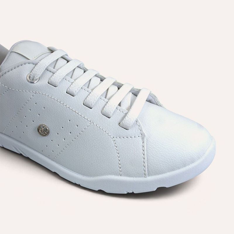 Tênis Zatta Casual  Cadarço de  Elástico Petra Branco