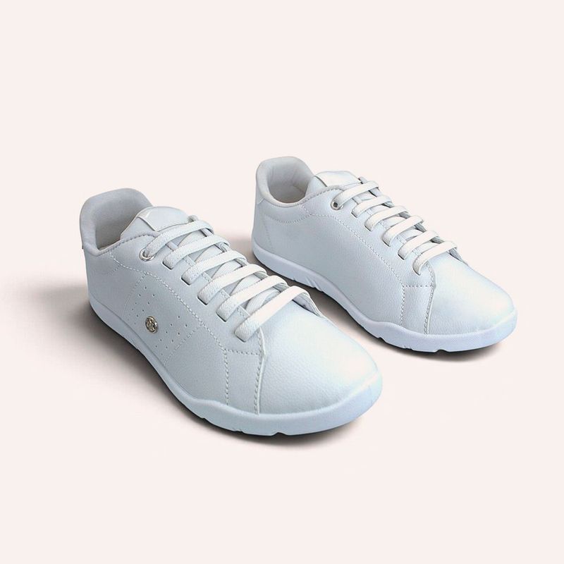 Tênis Zatta Casual  Cadarço de  Elástico Petra Branco