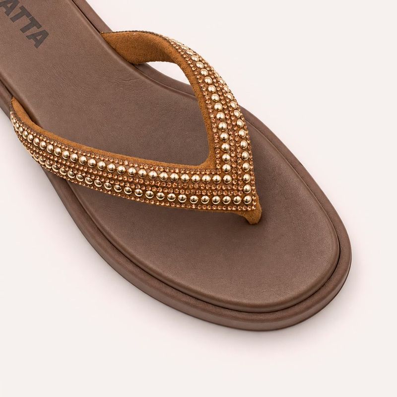 Tamanco Zatta Flatform de Dedo Felicia Marrom