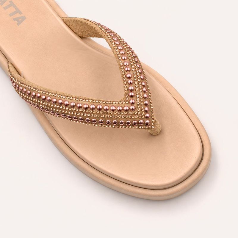 Tamanco Zatta Flatform de Dedo Felicia Amendoa