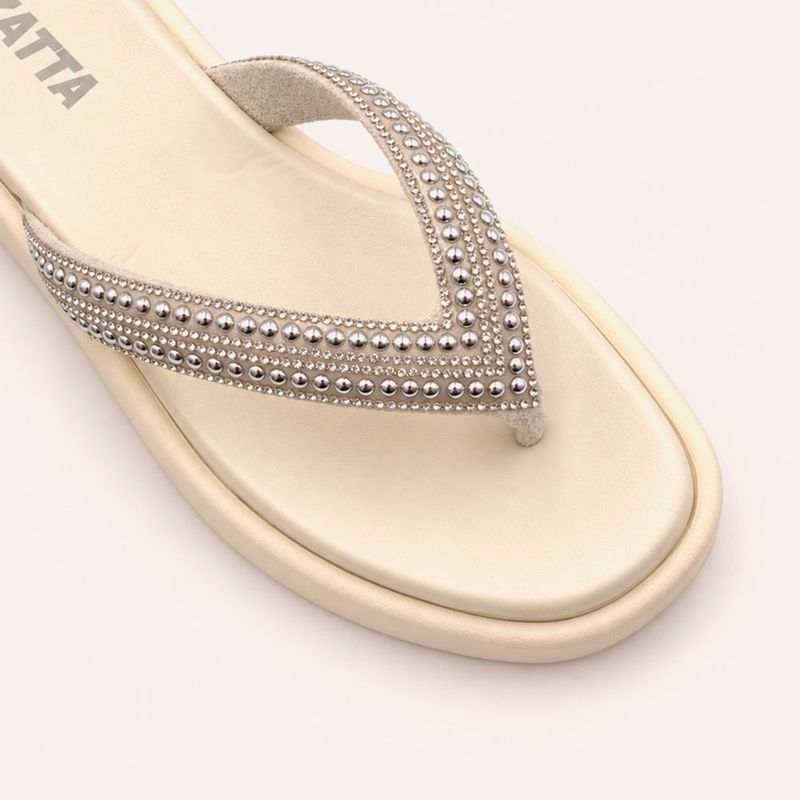 Tamanco Zatta Flatform de Dedo Felicia Off White
