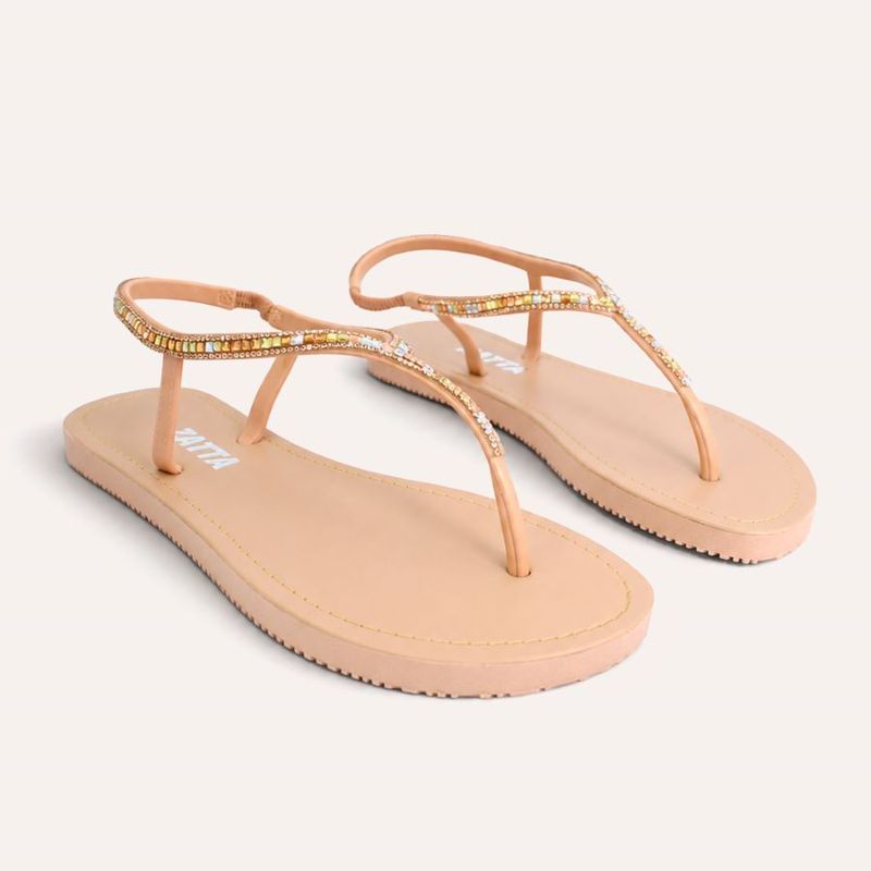 Chinelo Zatta com Strass e Tira Traseira Alana Multicolor