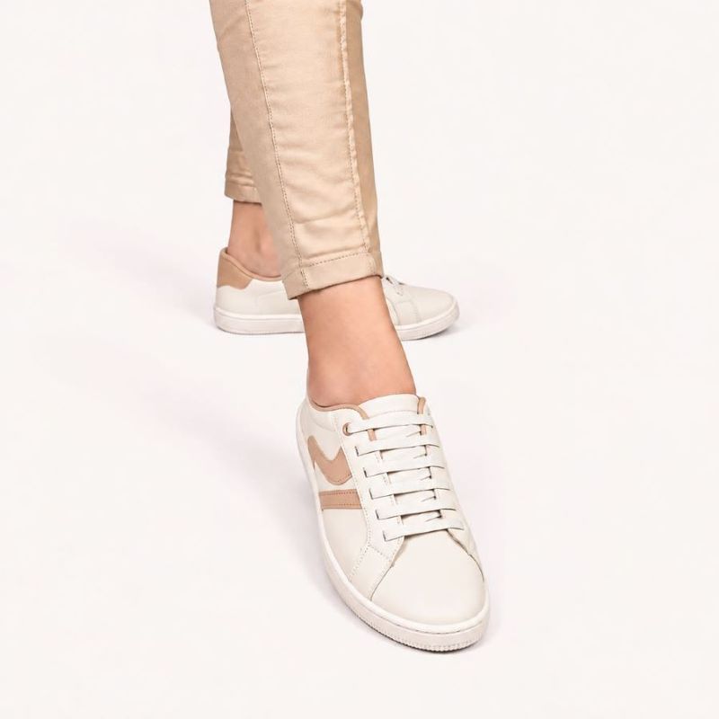 Tênis Zatta Casual  Cadarço de  Elástico Paola Off White