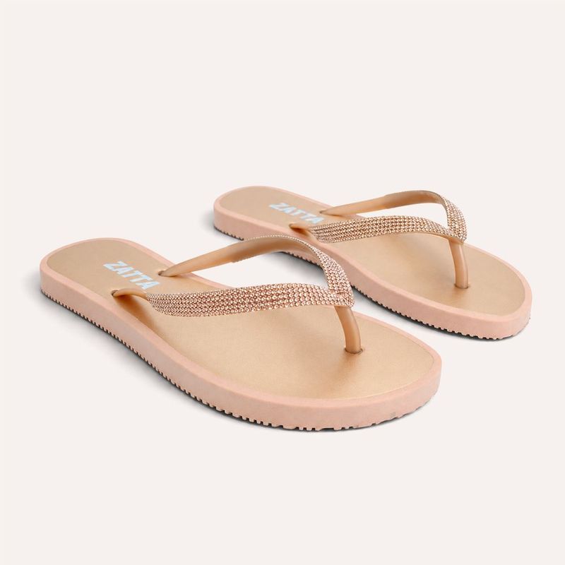 Chinelo Zatta de Dedo Strass Amora Cobre