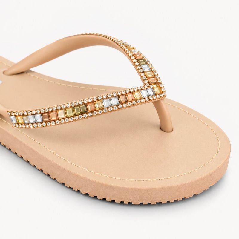 Chinelo Zatta de Dedo Strass Amora Multicolor