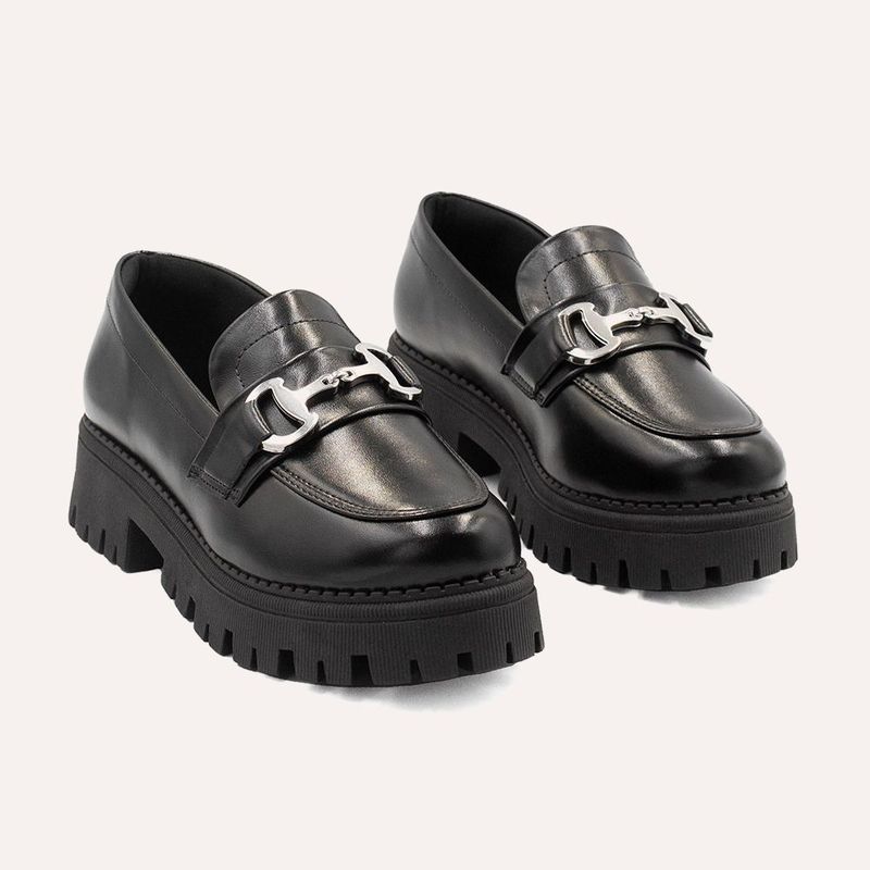 Mocassim Zatta Tratorado Sola Alta Amelia Preto 