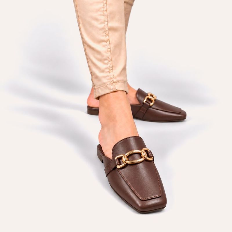 Mule Zatta Corrente Heloisa Marrom