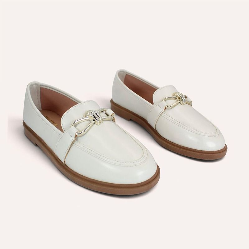 Mocassim Zatta Detalhe Fivela Kate Off White