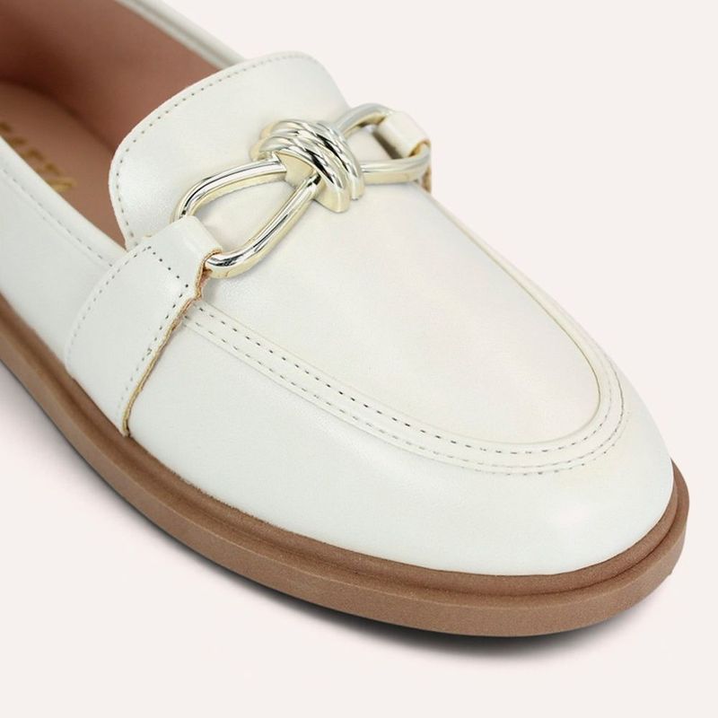 Mocassim Zatta Detalhe Fivela Kate Off White