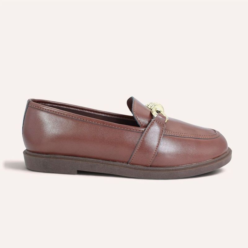 Mocassim Zatta Detalhe Fivela Kate Marrom
