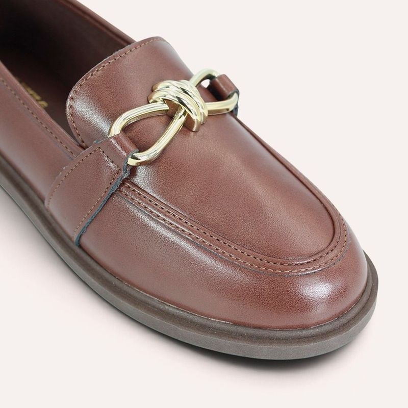 Mocassim Zatta Detalhe Fivela Kate Marrom