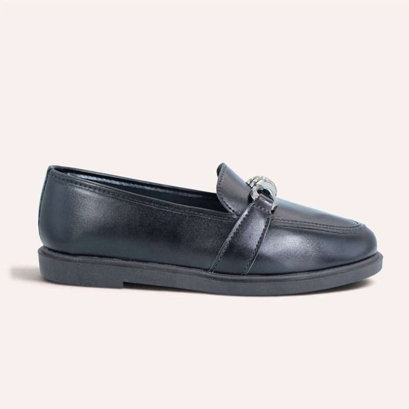Mocassim Zatta Detalhe Fivela Kate Preto 