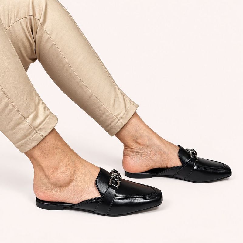 Mule Zatta Detalhe Fivela Kezia Preto