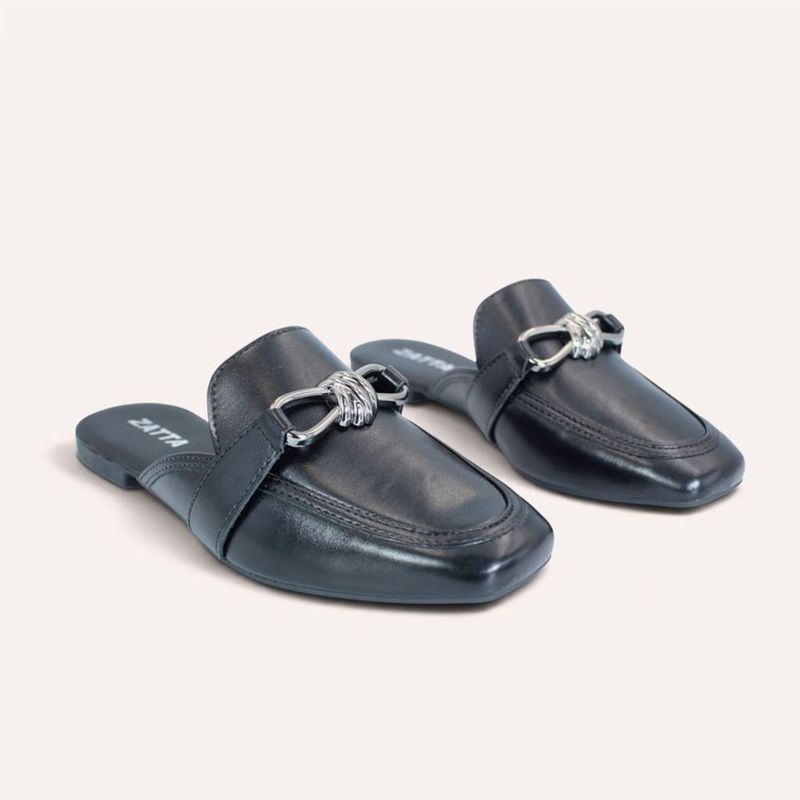 Mule Zatta Detalhe Fivela Kezia Preto
