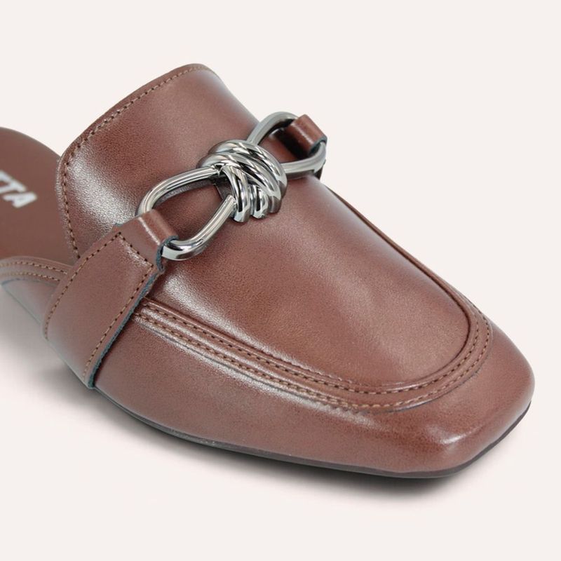 Mule Zatta Detalhe Fivela Kezia Marrom