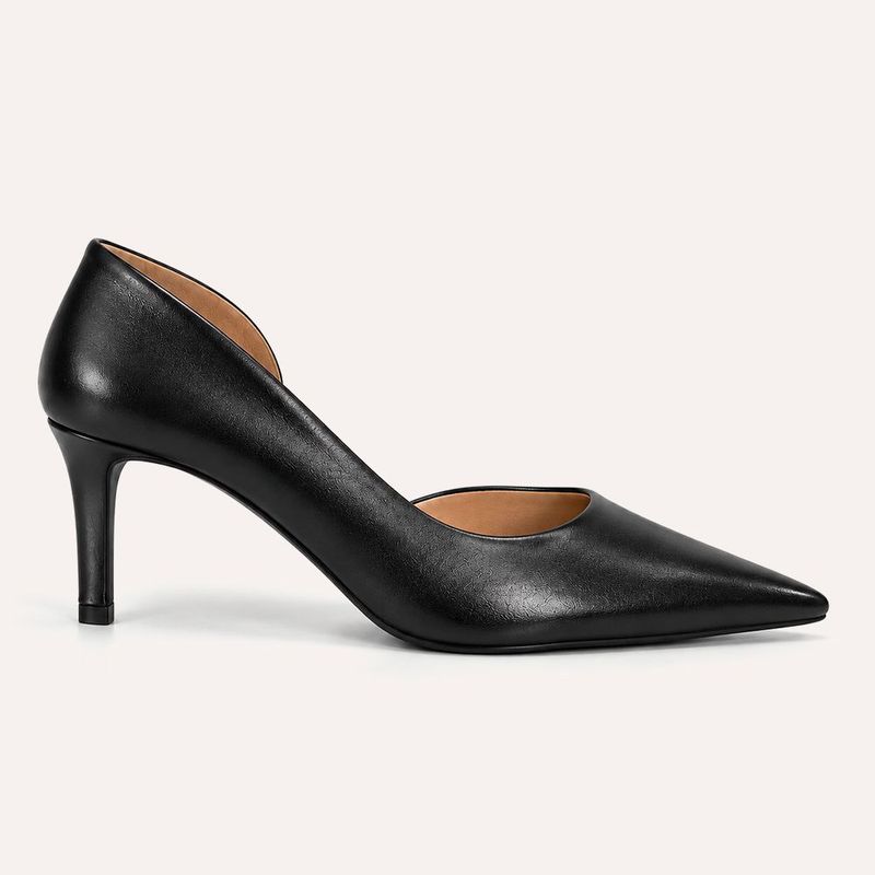 Scarpin Zatta Bico Fino com Abertura Lateral  Lisandra Preto
