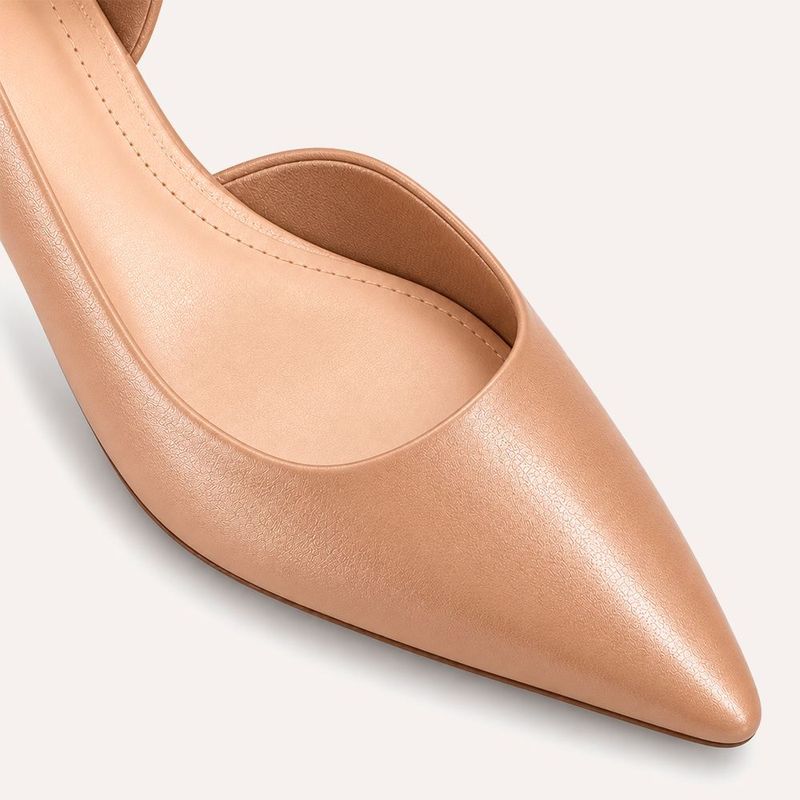 Scarpin Zatta Bico Fino com Abertura Lateral  Lisandra Nude