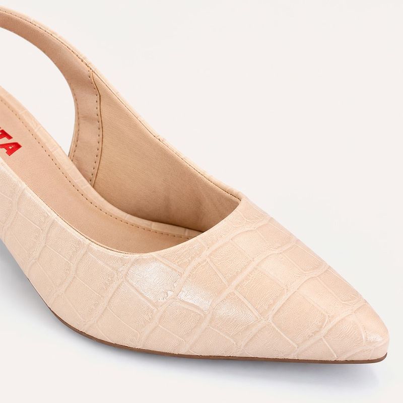 Scarpin Zatta Slingback Salto Médio Denise Amendoa