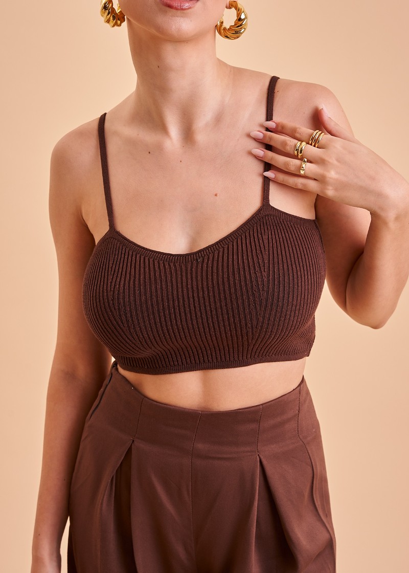 top knit brown