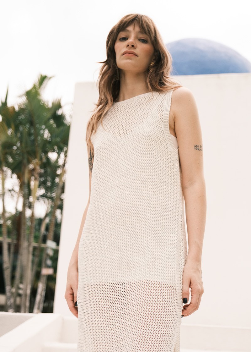 vestido fishing off white