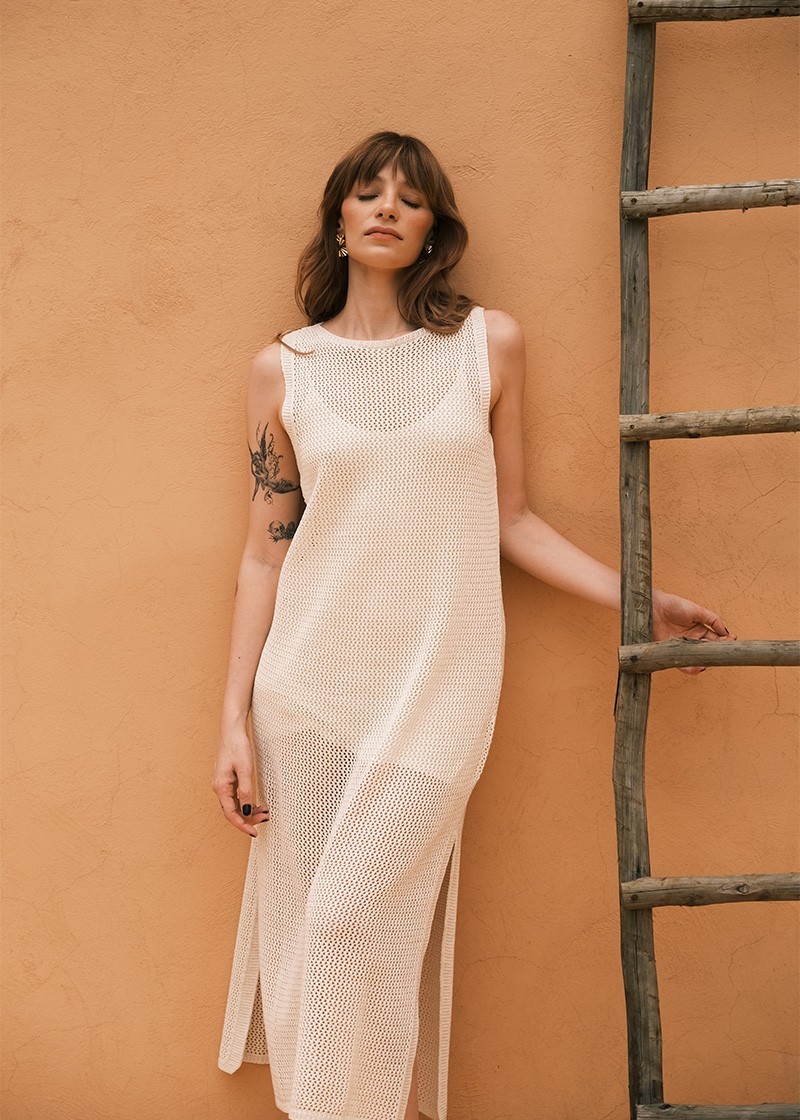 vestido fishing off white