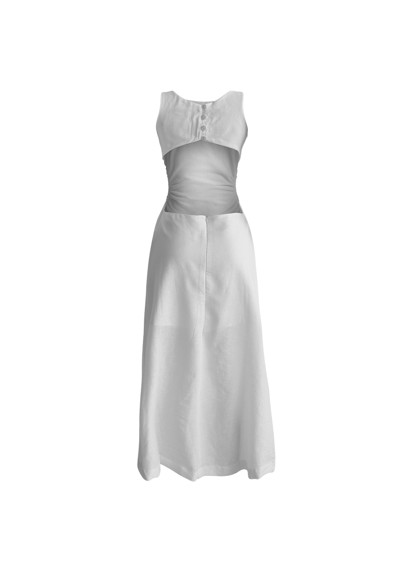 vestido dreaming linen white