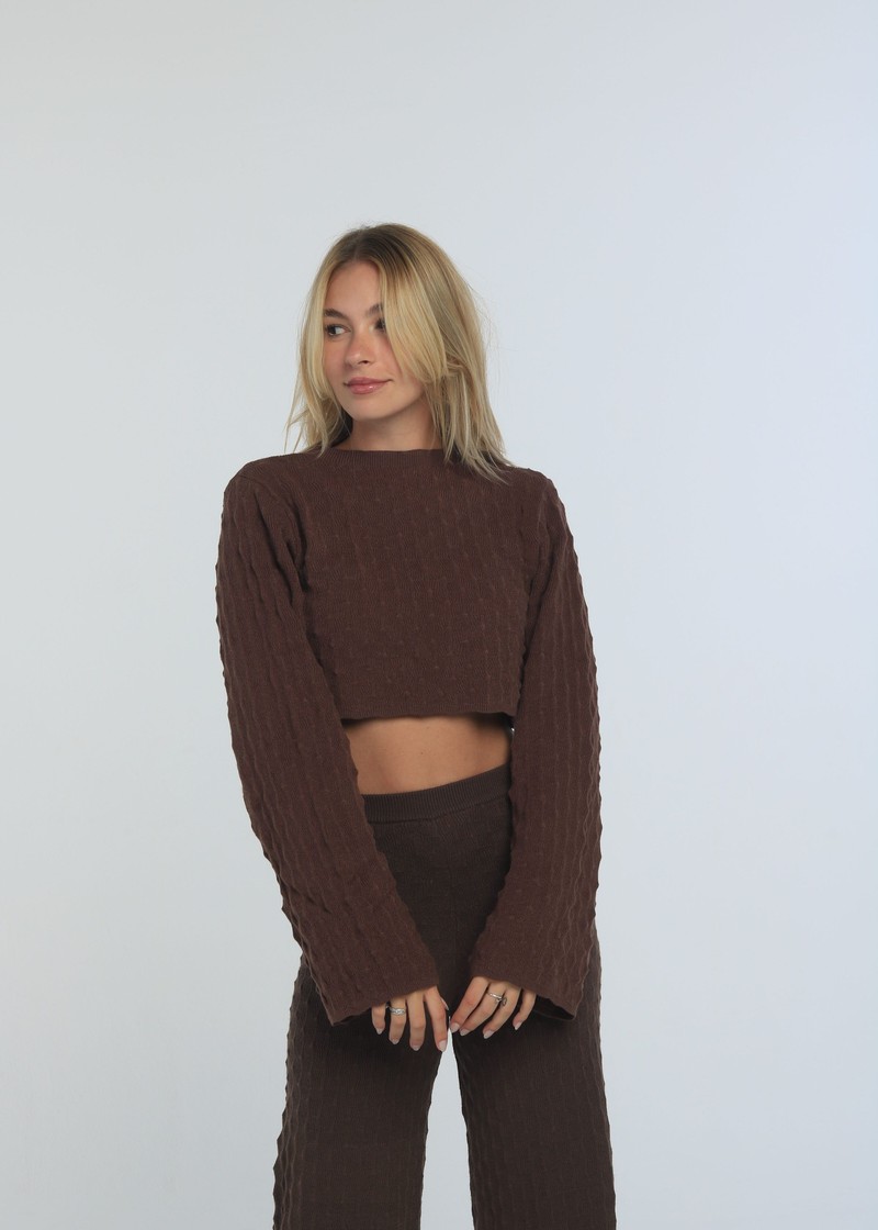 cropped treasure island brown | treasure island brown cropped