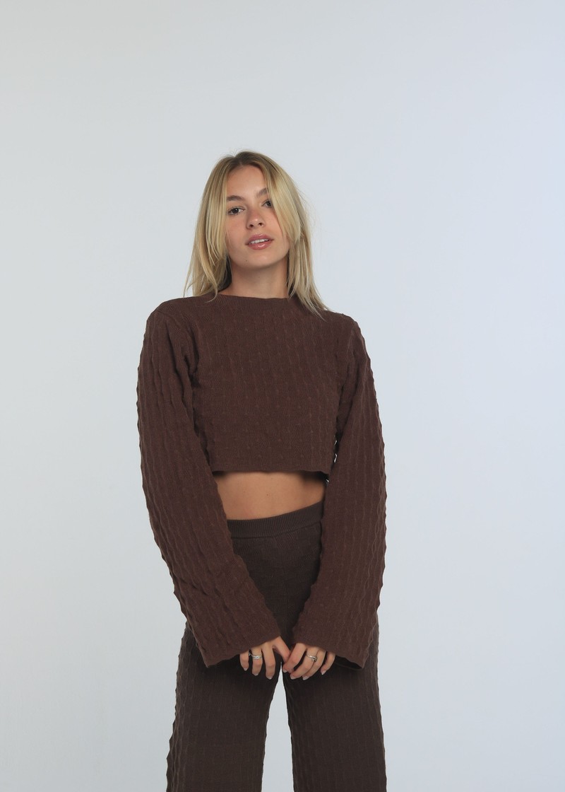 cropped treasure island brown | treasure island brown cropped