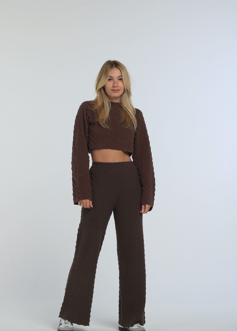 cropped treasure island brown | treasure island brown cropped