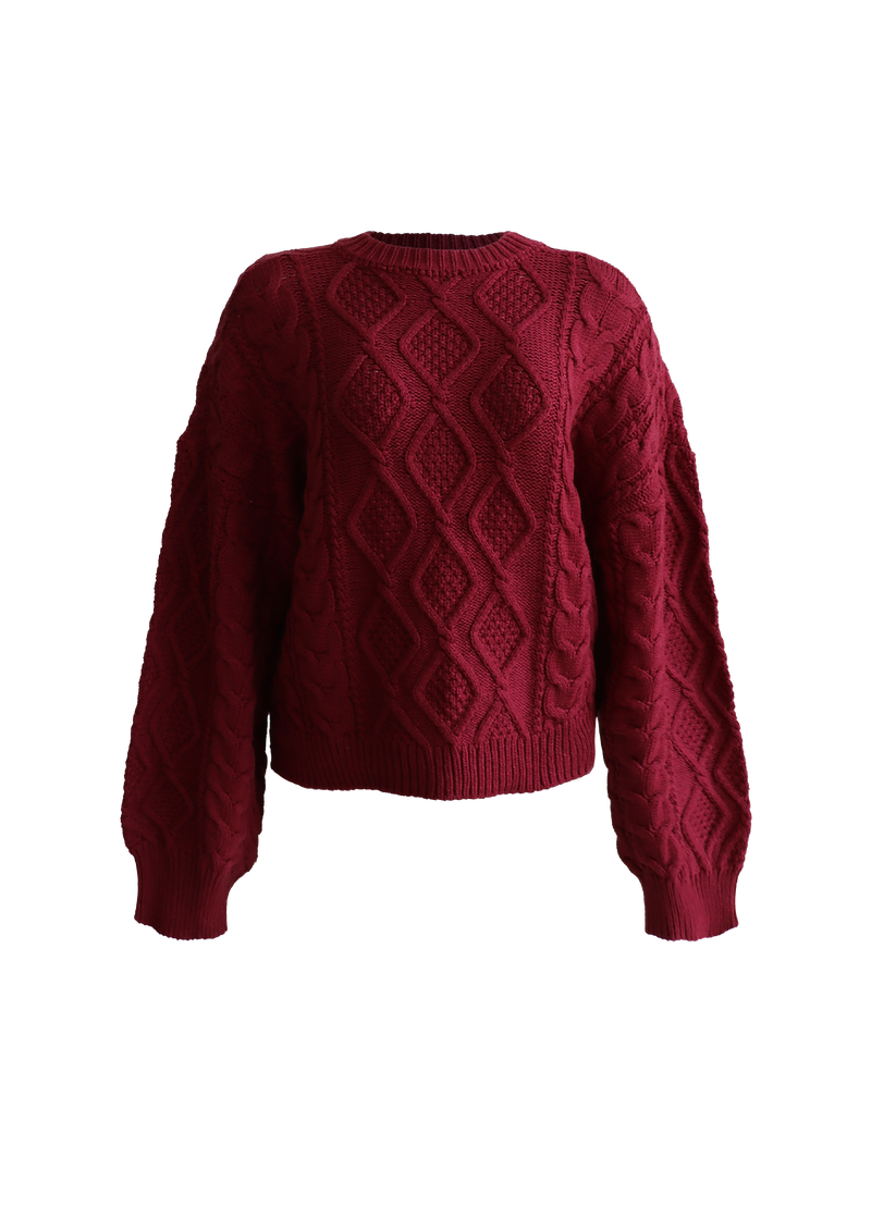 sweater cottony maroon