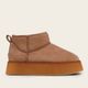 Bota Plataforma Luna Camurça Camel