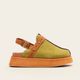Sandália Mule Clog Plataforma Oliva