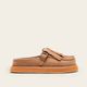 Mocassim Mule Clog Franja Camoscio Nozes