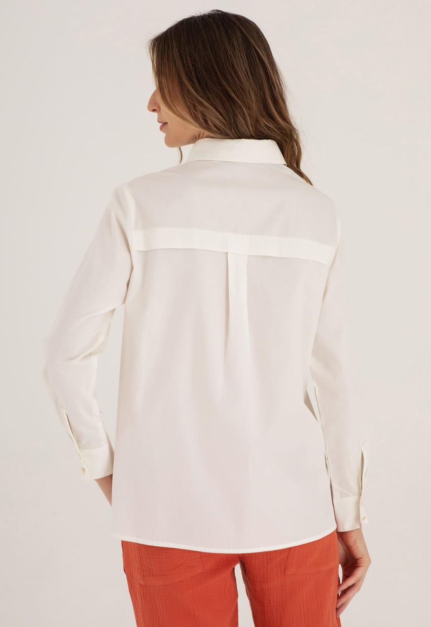 Camisa Tricoline Off White