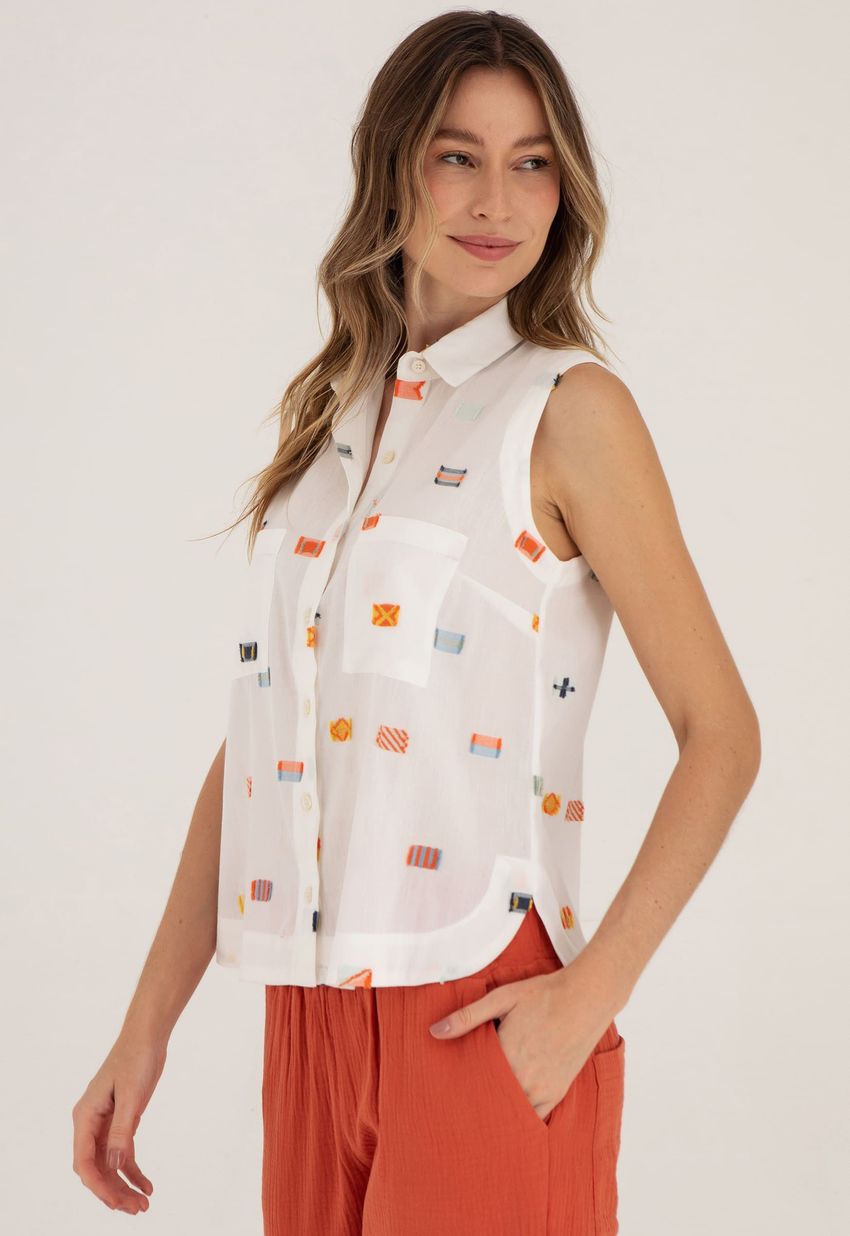 Camisa Sem Manga Bandeirinhas