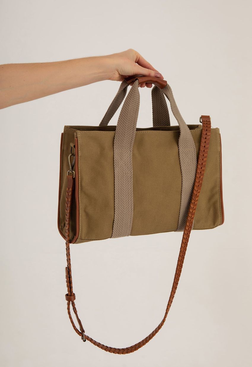 Bolsa Lona Montreal Alça Pesponto