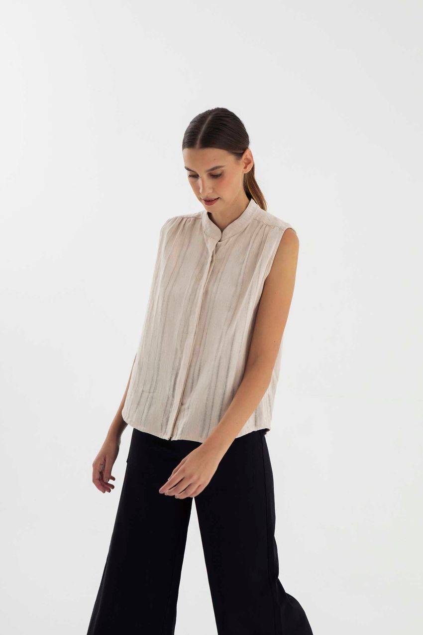Blusa Cassis Linho Telado