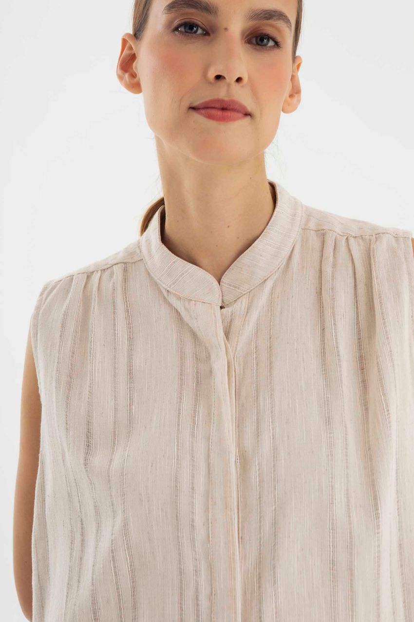 Blusa Cassis Linho Telado