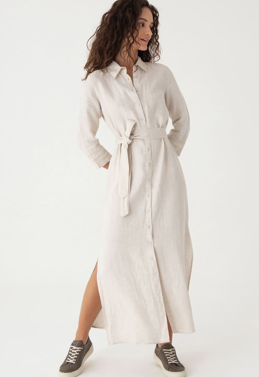 Chemise Linho Natural  - Tamanho: PP