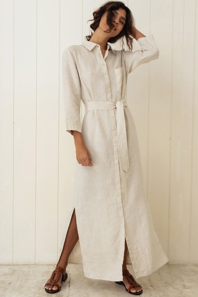 Chemise Linho Natural  - Tamanho: PP