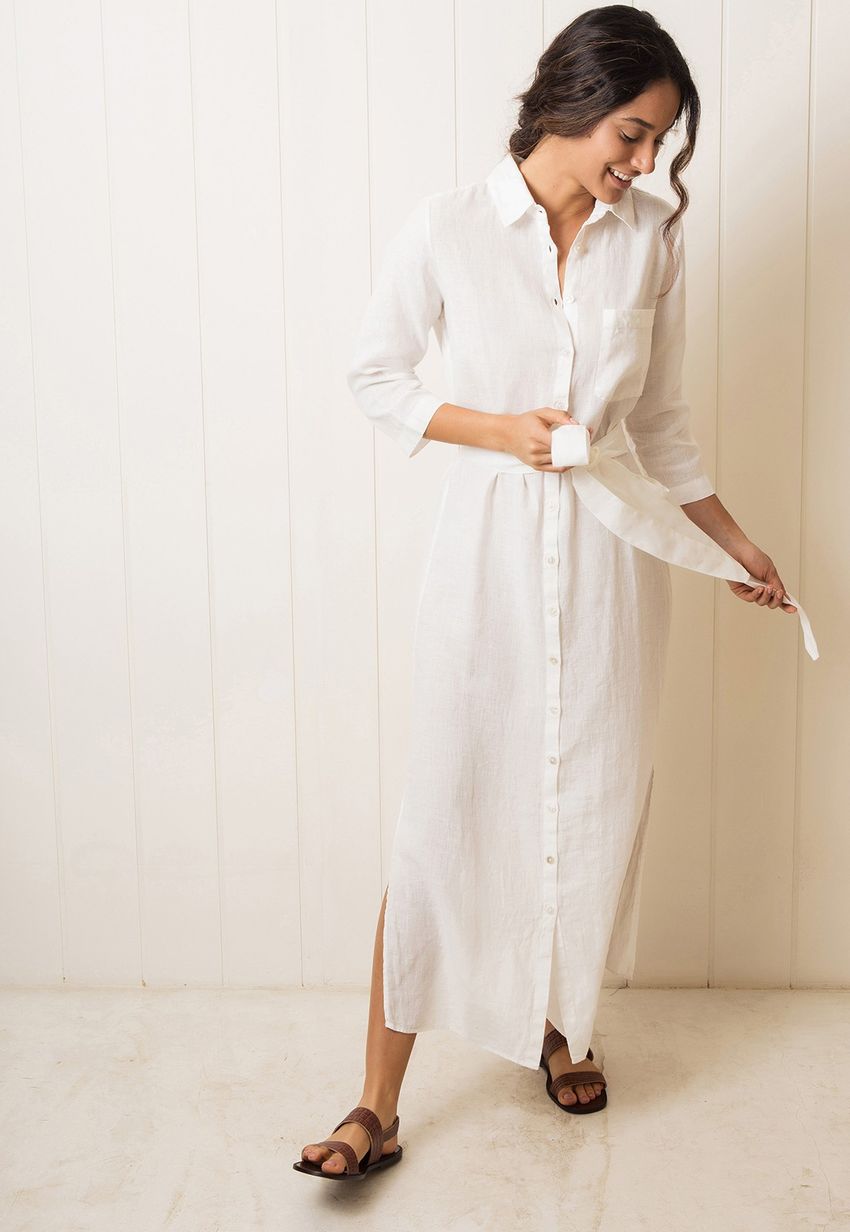 Chemise Linho Off White - Tamanho: PP