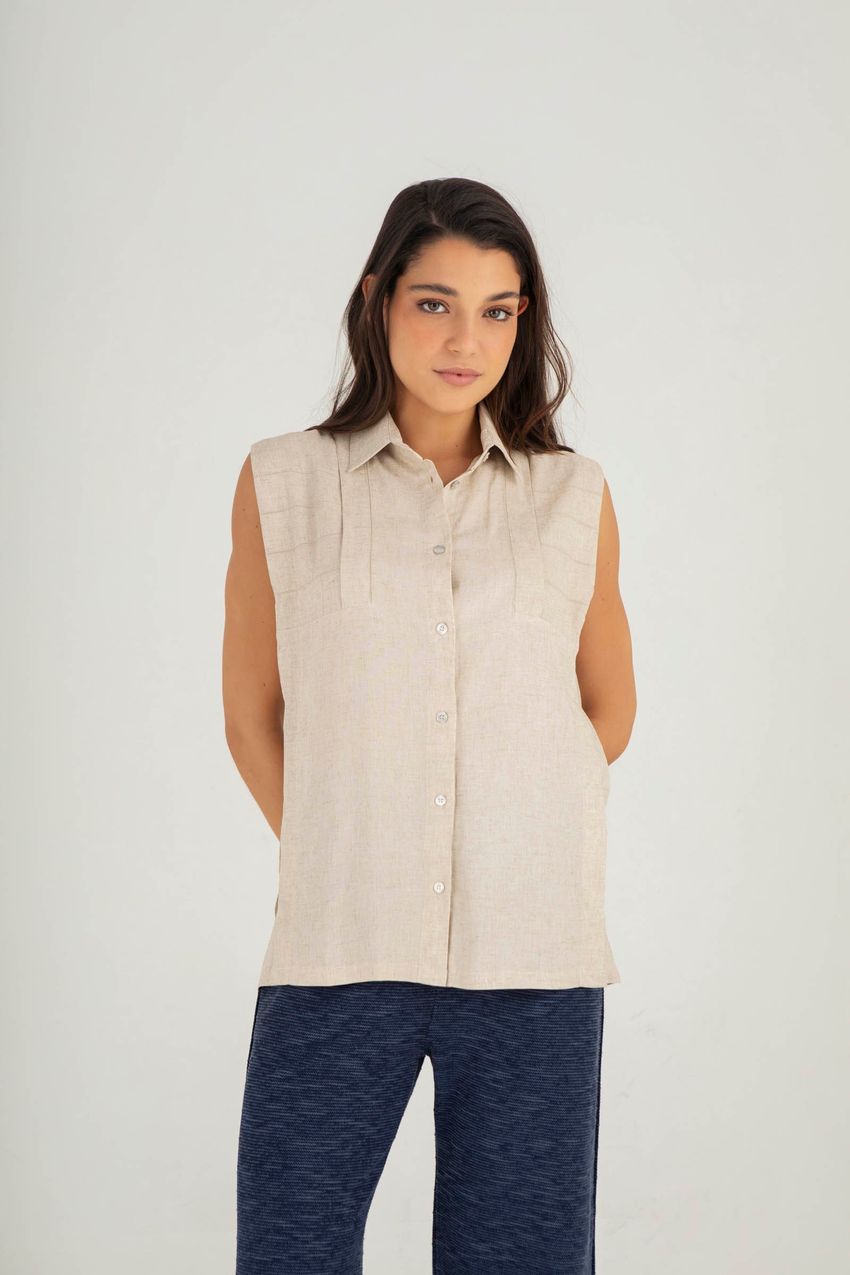 Camisa Sem Manga Paris Natural