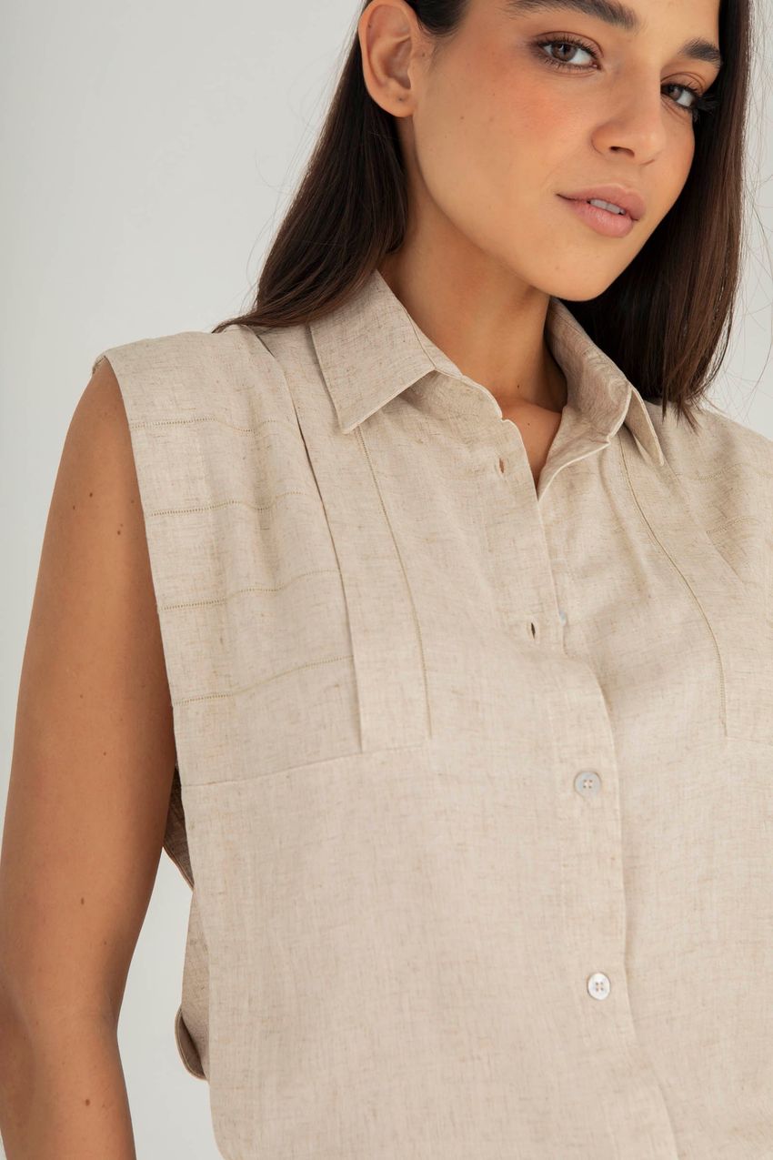 Camisa Sem Manga Paris Natural